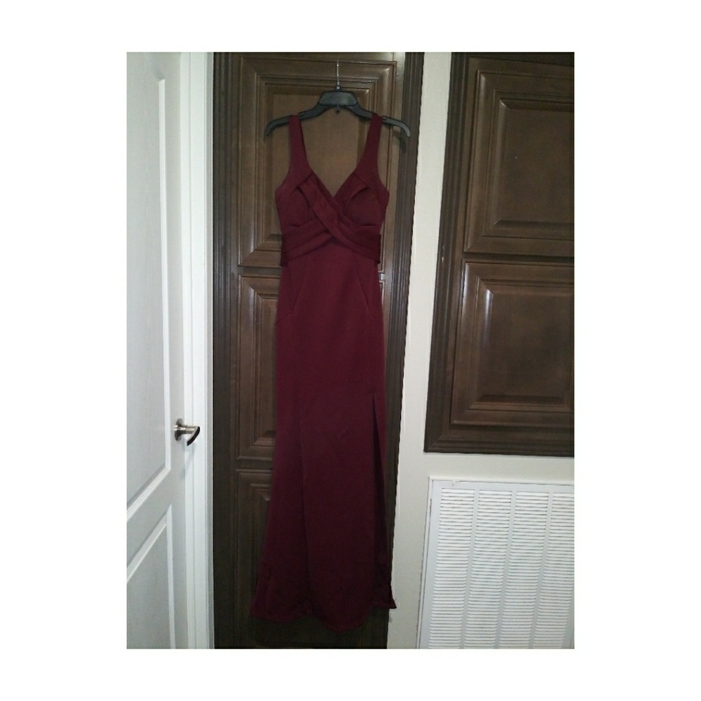 Long Wine Red Dress